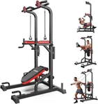 Pooboo Power Tower Pull Up Bar Dip Station 450LBS For Home Gym. Fixed Price $256.49.