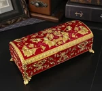 Luxurious Red And Gold Ornate Jewelry Box. Fixed Price $45.00.