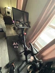 Peloton Model Stationary Bike Black Used 21.5" Screen. Fixed Price $1000.00.