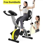 Home Gray Exercise Bike Stationary Cycling Bicycle Cardio Fitness Workout. Fixed Price $141.99.