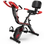 Pooboo Folding Exercise Bike Fitness Stationary Machine Upright Indoor. Fixed Price $206.88.