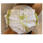 Roxy Women's Athletic Board Shorts White & Yellow Lace-up Logo Size Large Summer. Fixed Price $20.00.