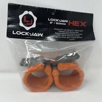Nwt Lock-jaw Hex 50MM / 2" Olympic Barbell Collar Bars, Orange Grey. Fixed Price $22.88.