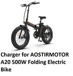 Battery Charger For Aostirmotor A20 500W Folding Electric Bike. Fixed Price $31.42.