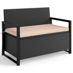 Patio Storage Bench Outdoor Wicker Loveseat With Built-in Color: Brown. Fixed Price $225.48.