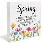 Dumyum Rustic Floral Wooden Sign Decor For Desk Table Shelf Wall 5 X Inches. Fixed Price $12.78.