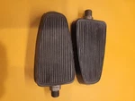 Nos Vintage Exercycle Exerciser Bike Pedals Rubber Black 1/2". Fixed Price $19.99.