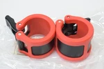 Clout Fitness 2" Locking Barbell Collar Quick Latch Rubber Clamp Red 1 Pair. Fixed Price $11.99.