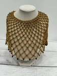 Forte Jewel Gold Glass Beaded Statement Necklace Choker Bib New In Box. Fixed Price $385.00.
