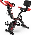 Folding Exercise Foldable Stationary Upright Red X-bike Fitness. Fixed Price $145.99.