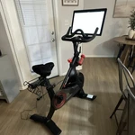 Peloton Upright Exercise Bike Touchscreen Console RBNVQ-2 Black/red. Fixed Price $599.00.