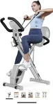 Pooboo X819 Foldable Exercise Bike, Arm Resistance Bands, Magnetic, Ipad Holder. Fixed Price $98.10.