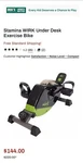 Stamina Wirk Under Desk Exercise Bike 85-1200. Fixed Price $89.95.