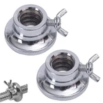 Squequ 2 Pack Dumbbell Collars Spin Locking Nut With Safety Standard, Silver. Fixed Price $15.41.