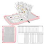 Transparent Jewelry Organizer Case, Travel Earrings Storage Book Set With Pocket. Fixed Price $13.71.
