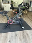 Peloton Aerobic Training Cycle Indoor Exercise Bike, Adjustable Seat, Black. Fixed Price $800.00.