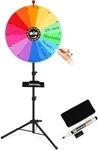 24-INCH Spinning Prize Wheel, Ajustable 37"-65" Height Doodle Game Spinner. Fixed Price $69.99.