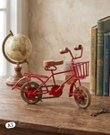 Or Women's Gift Bike Metal Wood Bicycle Red Classic Housewarming Vintage. Fixed Price $21.99.
